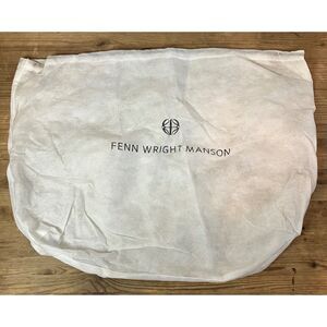 Fenn Wright Manson Dust Bag Storage Cover White Black Drawstring Closure 24"x16"